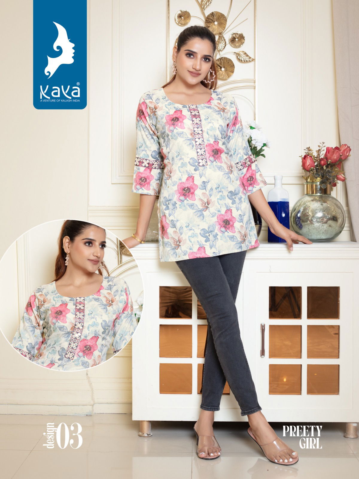 Preety Girl By Kaya Printed Short Top Catalog